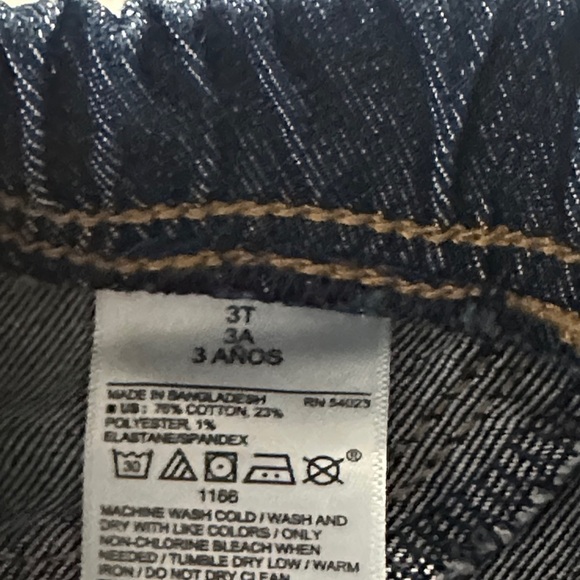 Old Navy - Gender Neutral Kids Dark Blue Jeans w/ elastic waistband - Picture 4 of 4